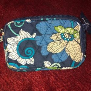 Vera Bradley Flower Pattern Wristlet with Strap